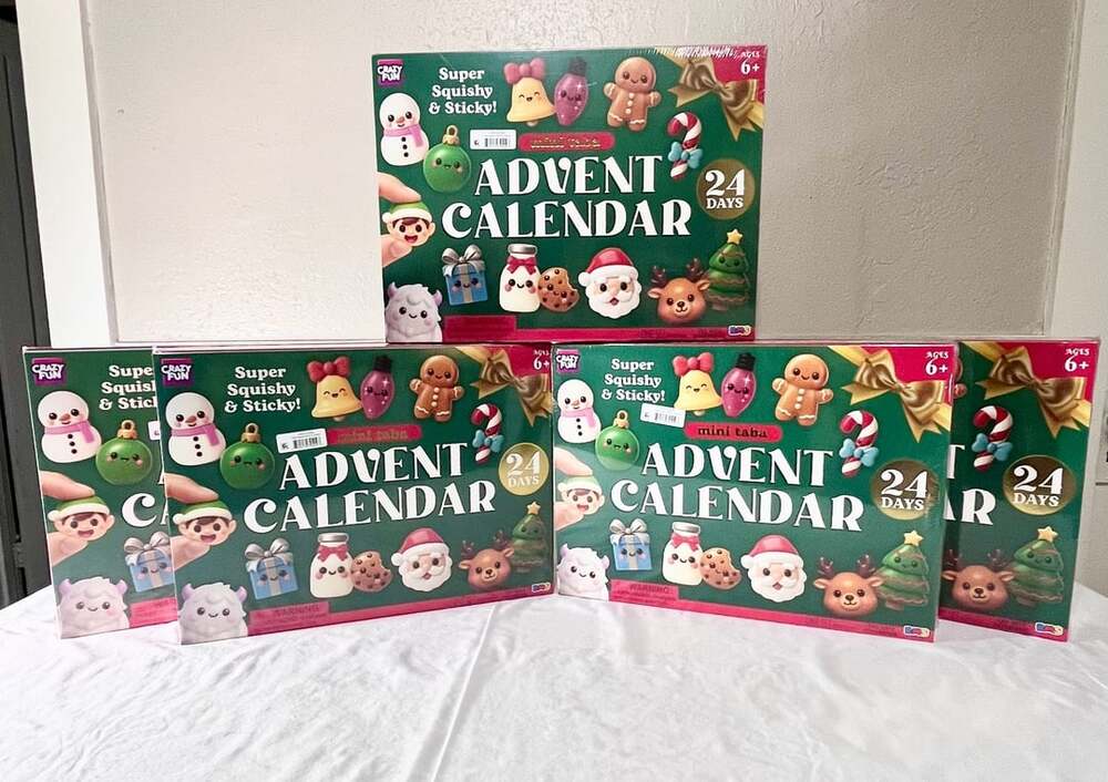 Crazy Fun Mini Taba Advent Calendar 24 Days Christmas Squishy Toys Set